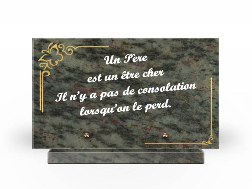 Plaque Granit Rectangle témoignage