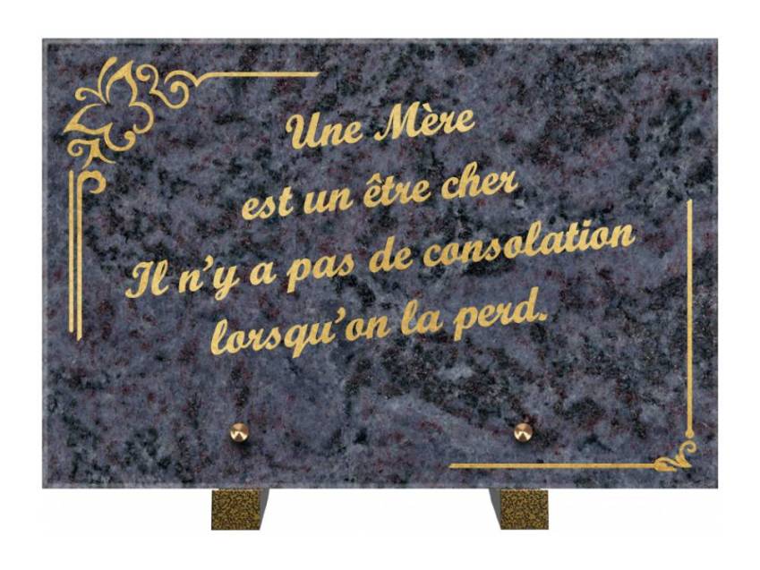 Plaque Granit Rectangle témoignage