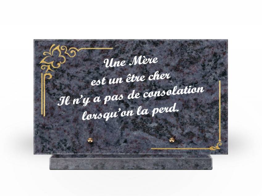 Plaque Granit Rectangle témoignage