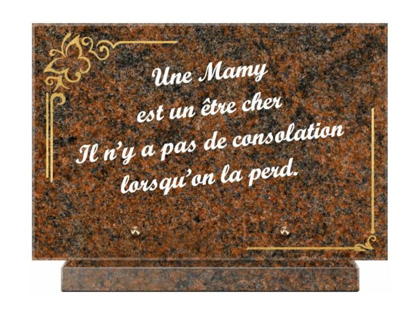 Plaque Granit Rectangle témoignage