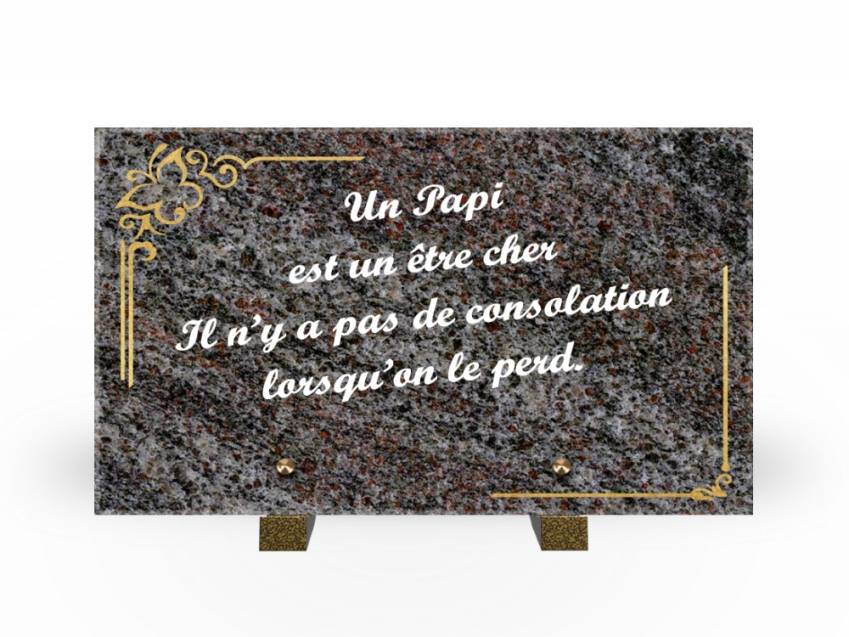 Plaque Granit Rectangle témoignage