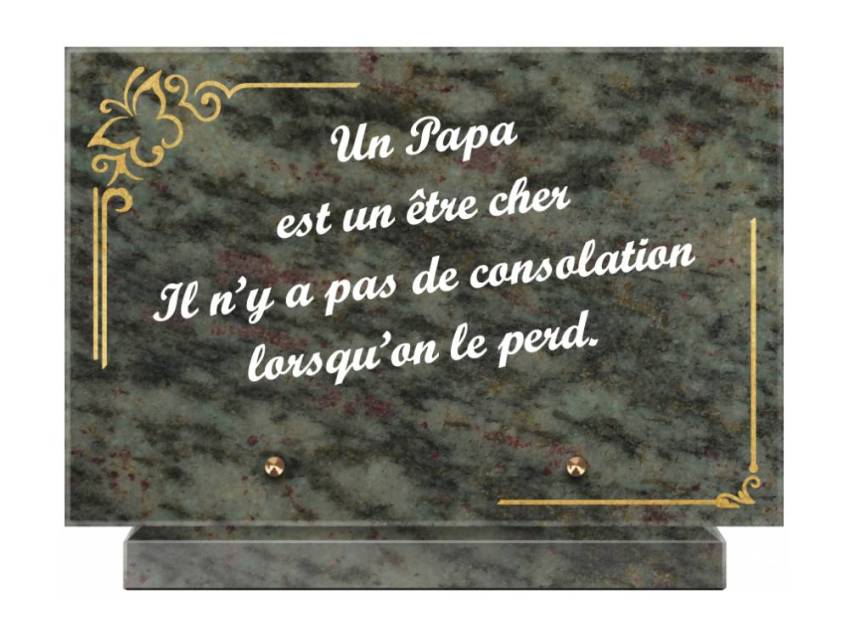 Plaque Granit Rectangle témoignage