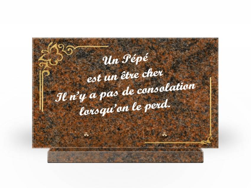 Plaque Granit Rectangle témoignage