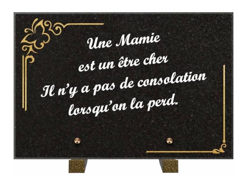 Plaque Granit Rectangle témoignage