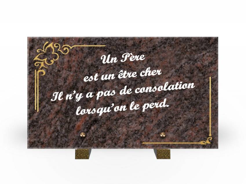 Plaque Granit Rectangle témoignage