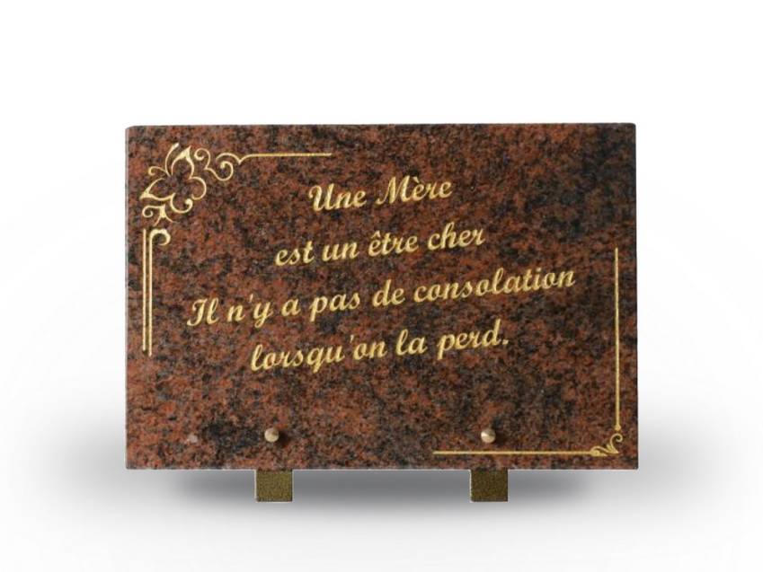 Plaque Granit Rectangle témoignage