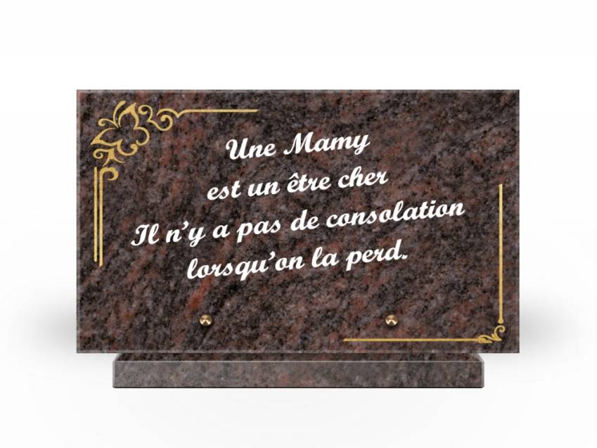 Plaque Granit Rectangle témoignage