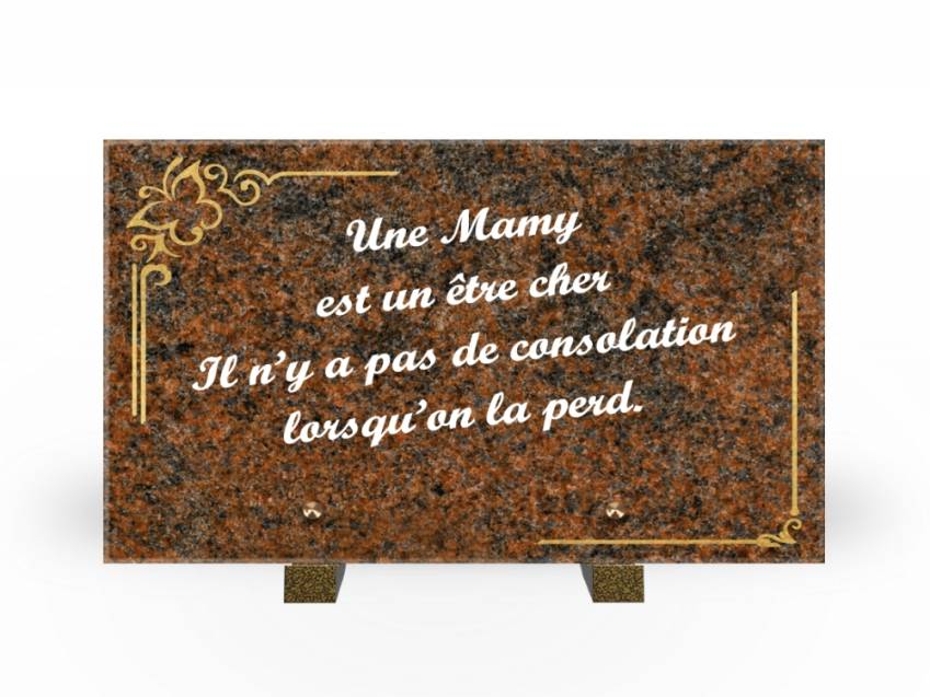 Plaque Granit Rectangle témoignage