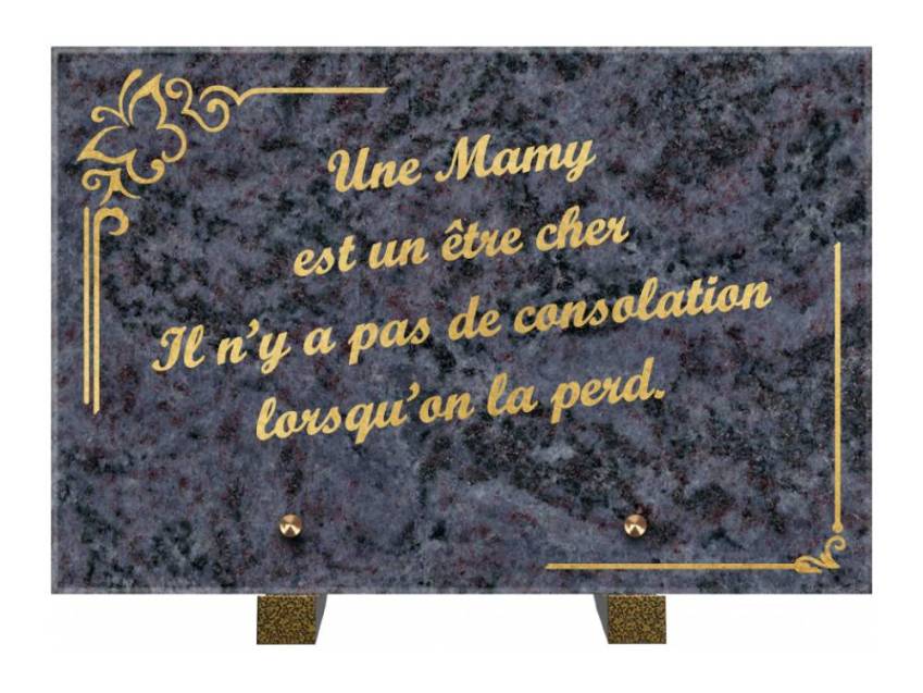 Plaque Granit Rectangle témoignage