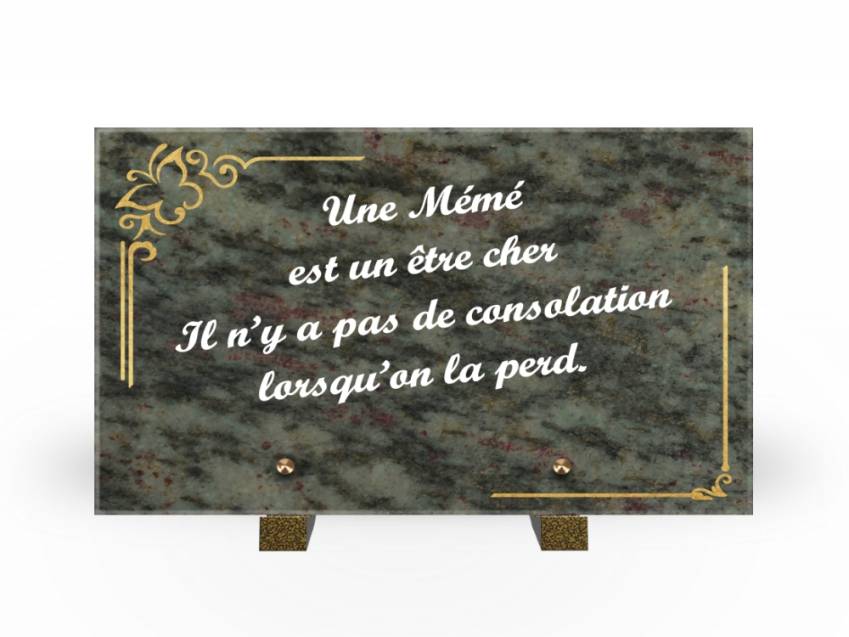 Plaque Granit Rectangle témoignage