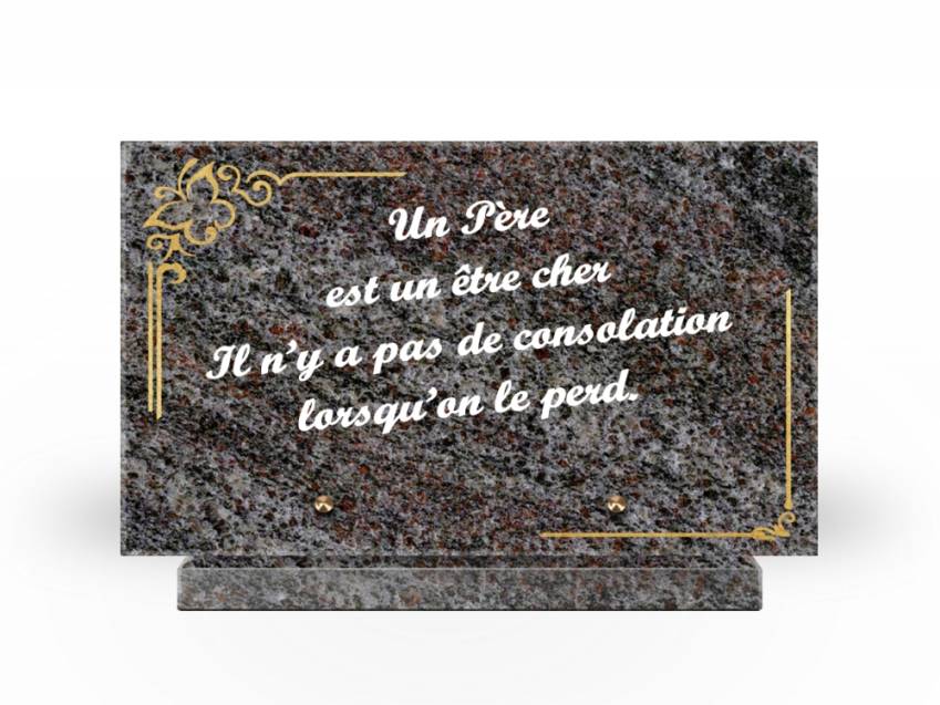 Plaque Granit Rectangle témoignage