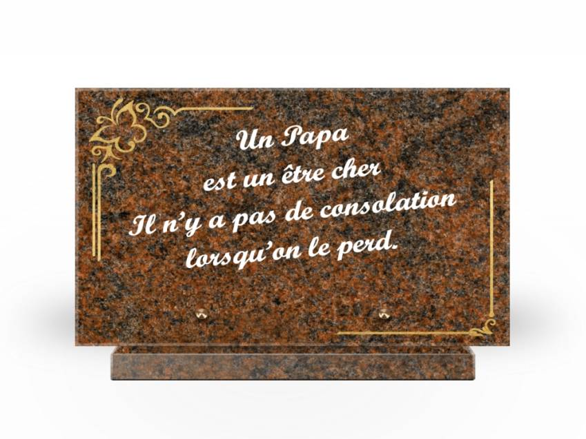 Plaque Granit Rectangle témoignage