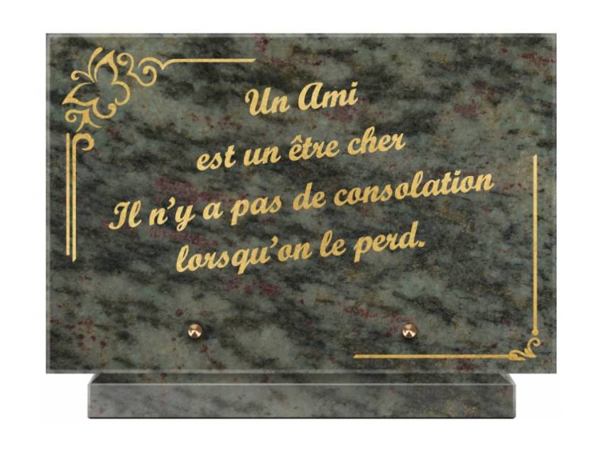 Plaque Granit Rectangle témoignage