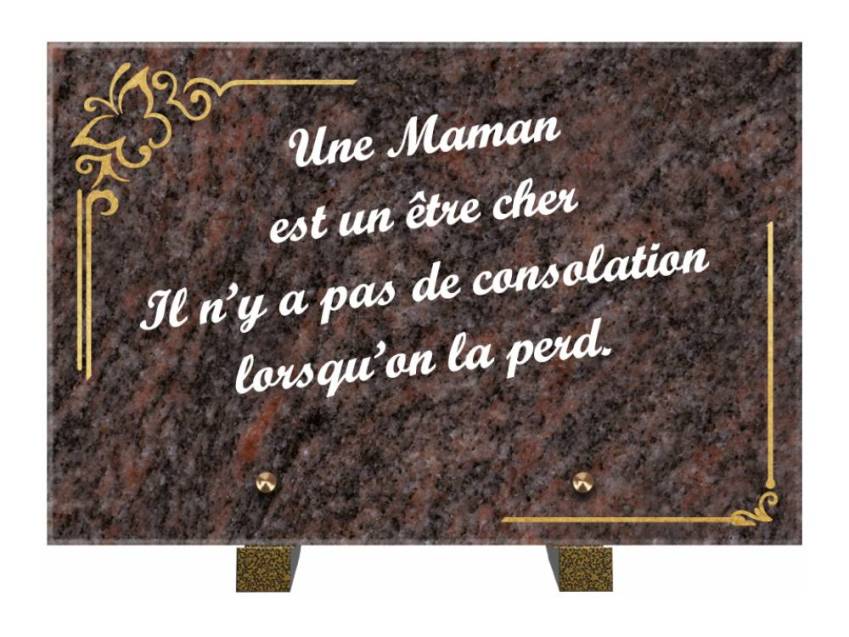 Plaque Granit Rectangle témoignage