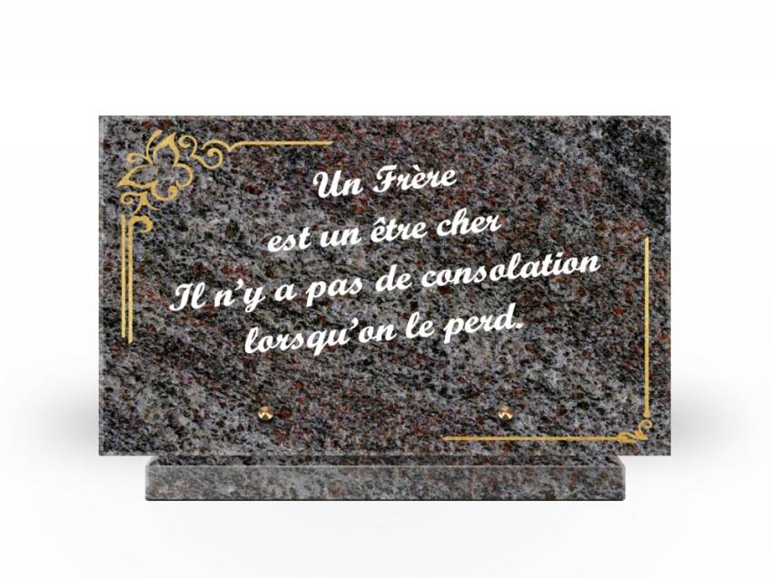 Plaque Granit Rectangle témoignage