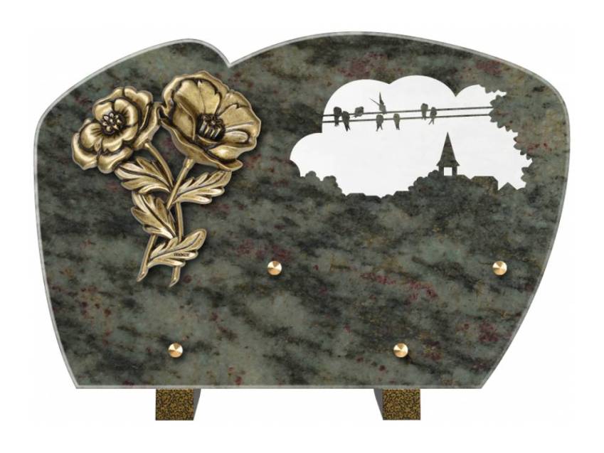 Plaque de cimetiere mantarix
