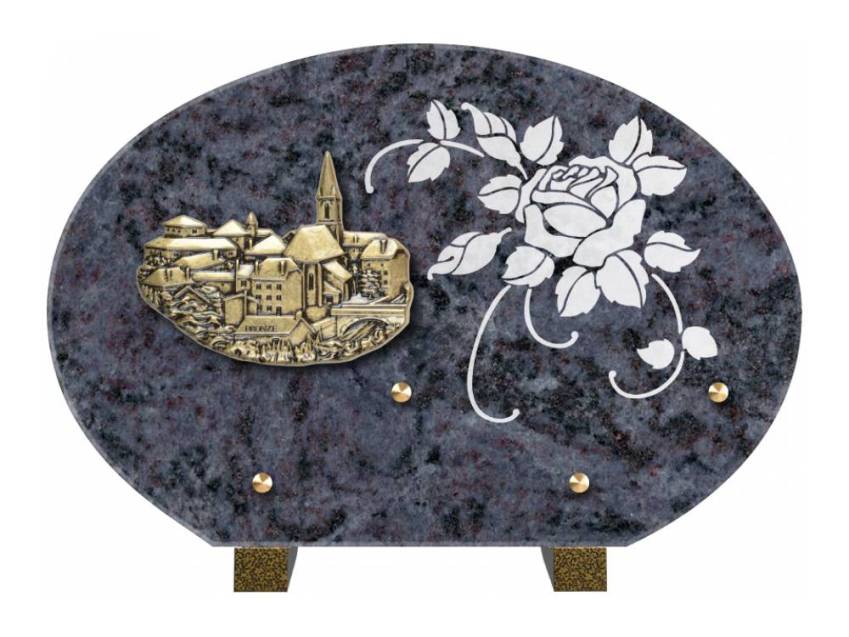 Plaque de cimetiere mantarix