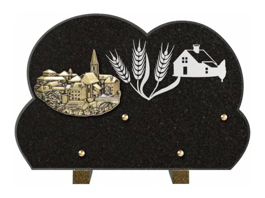Plaque de cimetiere mantarix