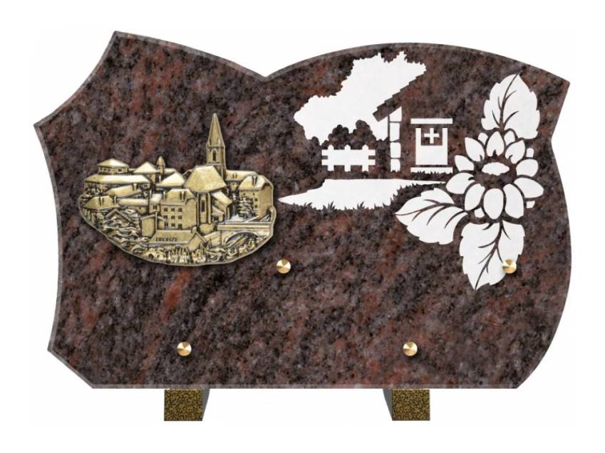 Plaque de cimetiere mantarix