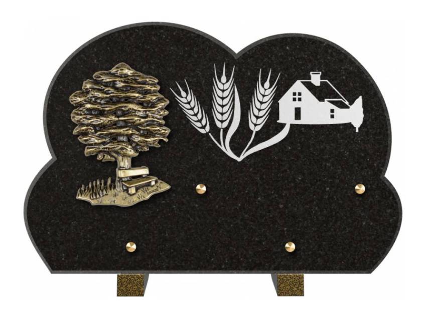Plaque de cimetiere mantarix