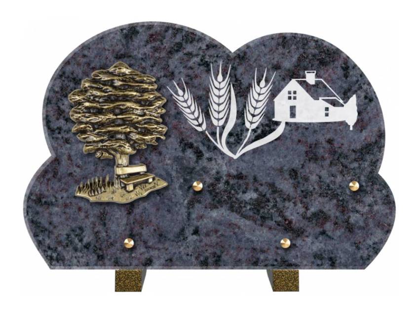 Plaque de cimetiere mantarix