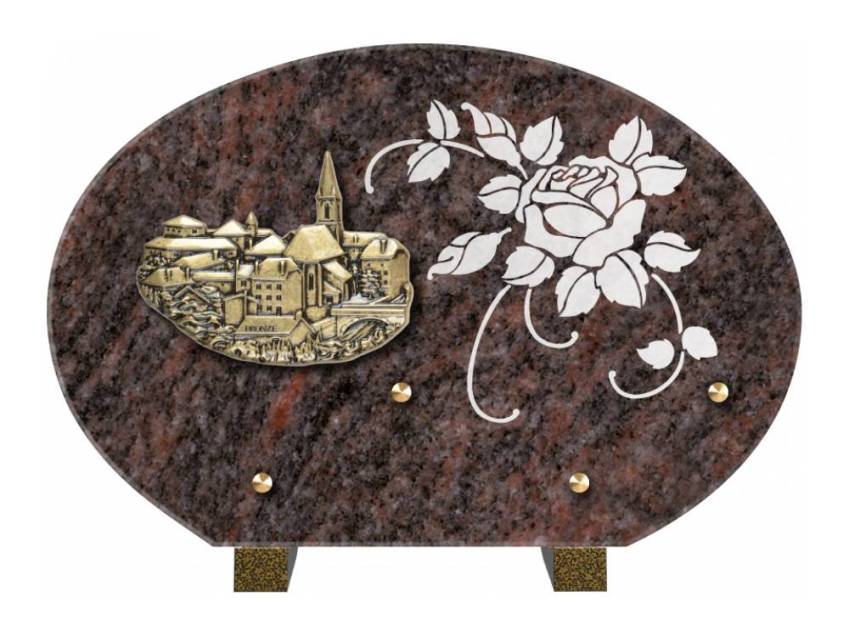 Plaque de cimetiere mantarix