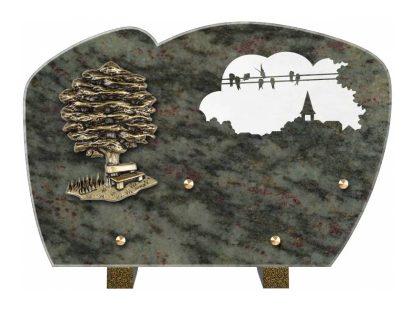 Plaque de cimetiere mantarix