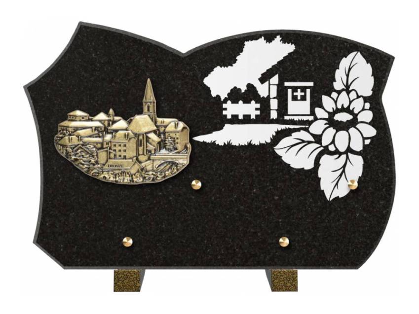 Plaque de cimetiere mantarix
