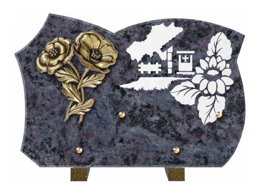 Plaque de cimetiere mantarix