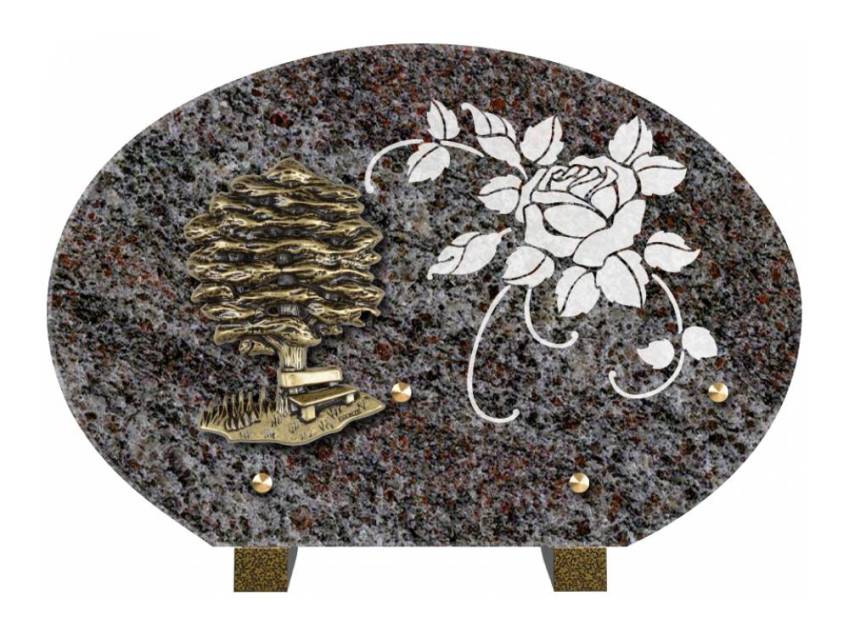 Plaque de cimetiere mantarix
