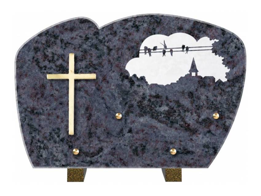 Plaque de cimetiere mantarix