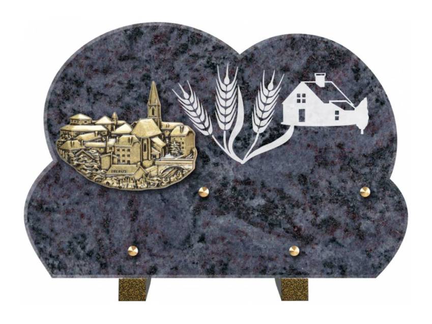 Plaque de cimetiere mantarix