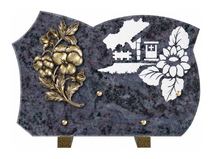Plaque de cimetiere mantarix