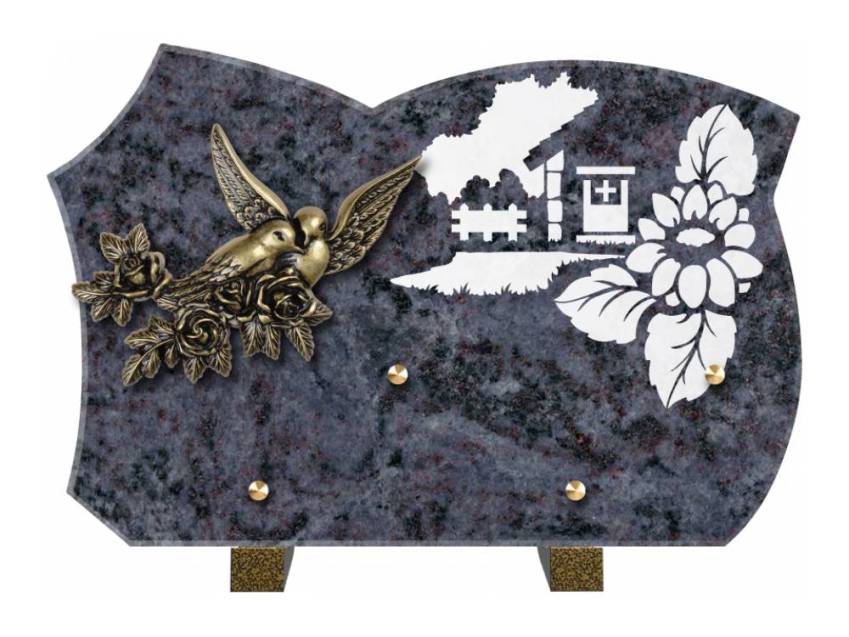 Plaque de cimetiere mantarix