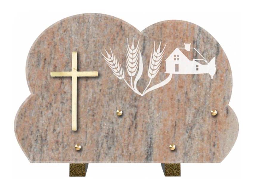 Plaque de cimetiere mantarix