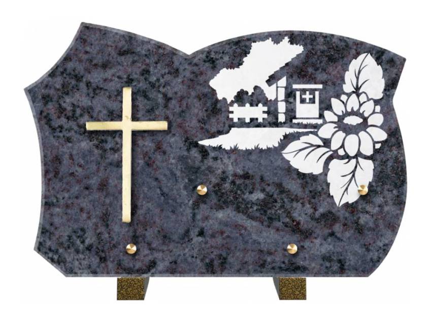 Plaque de cimetiere mantarix