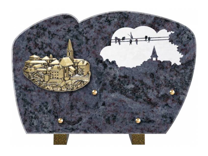 Plaque de cimetiere mantarix