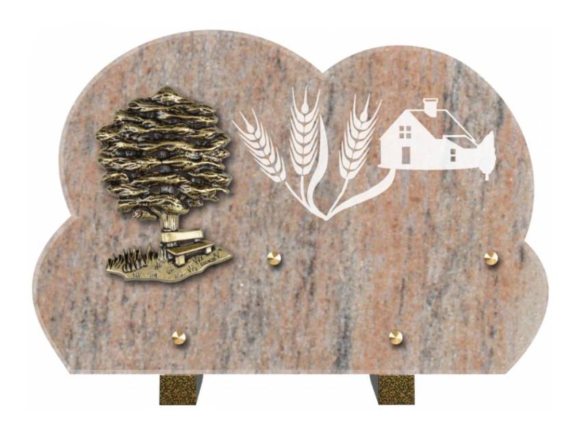 Plaque de cimetiere mantarix