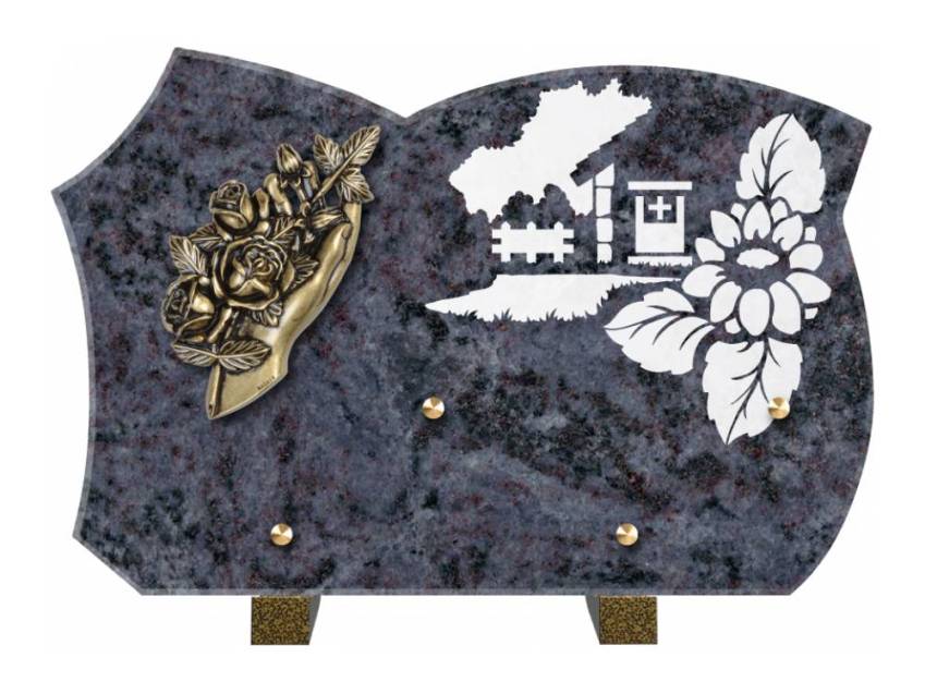 Plaque de cimetiere mantarix