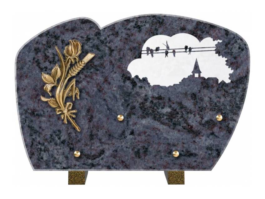 Plaque de cimetiere mantarix