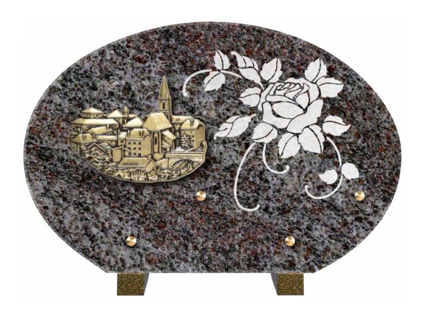 Plaque de cimetiere mantarix