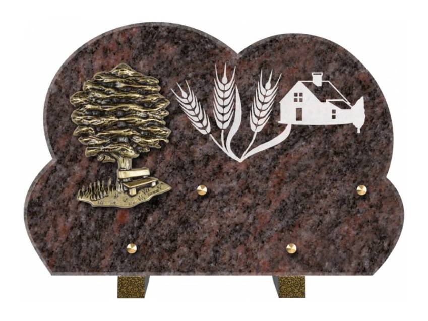 Plaque de cimetiere mantarix
