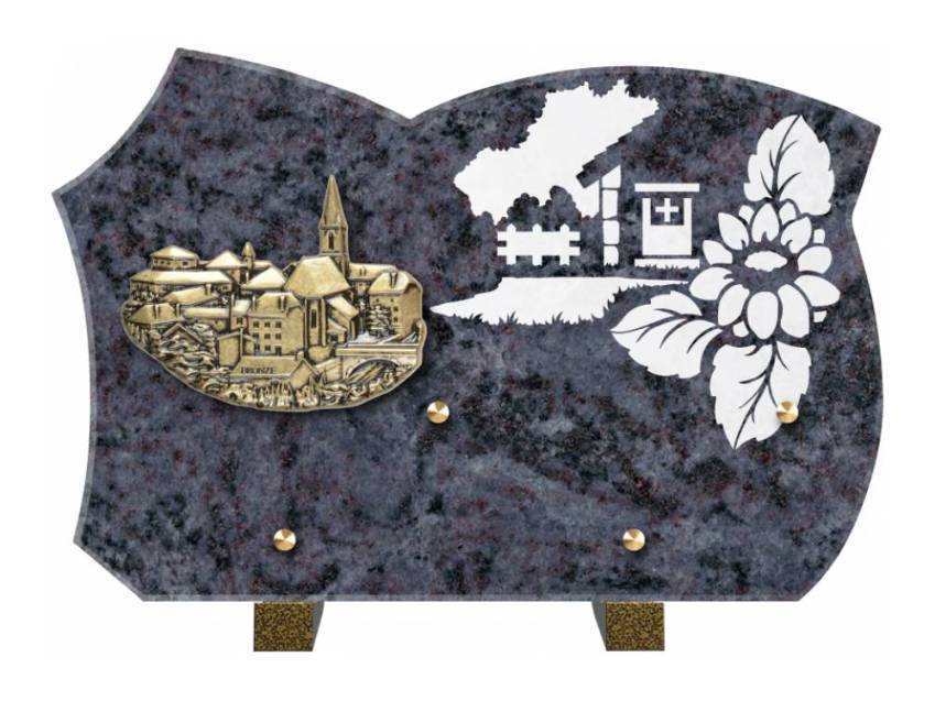 Plaque de cimetiere mantarix