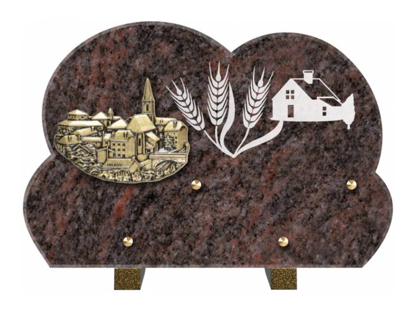 Plaque de cimetiere mantarix