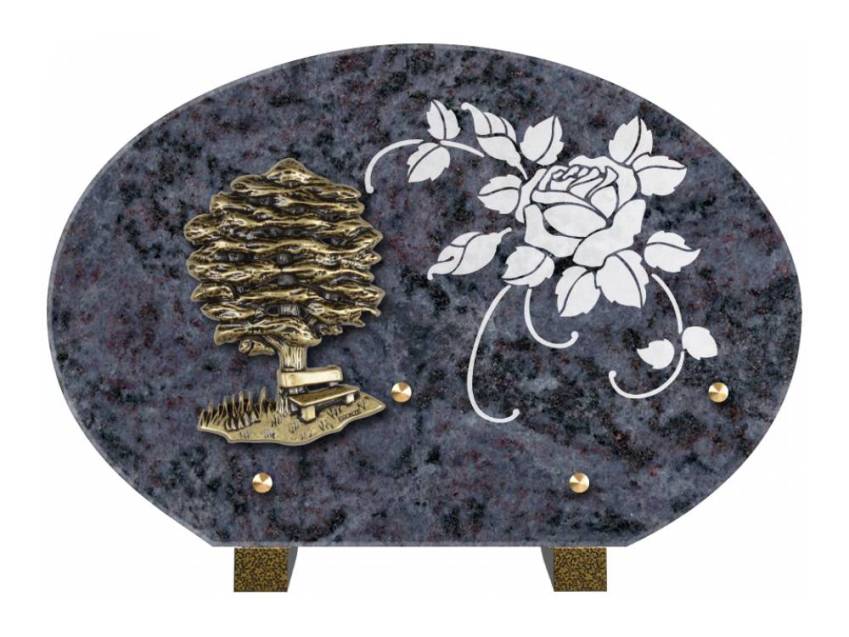 Plaque de cimetiere mantarix