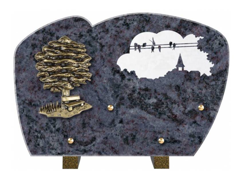 Plaque de cimetiere mantarix