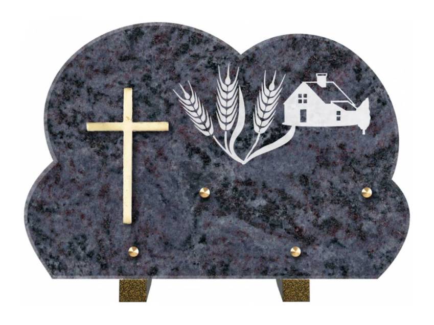 Plaque de cimetiere mantarix