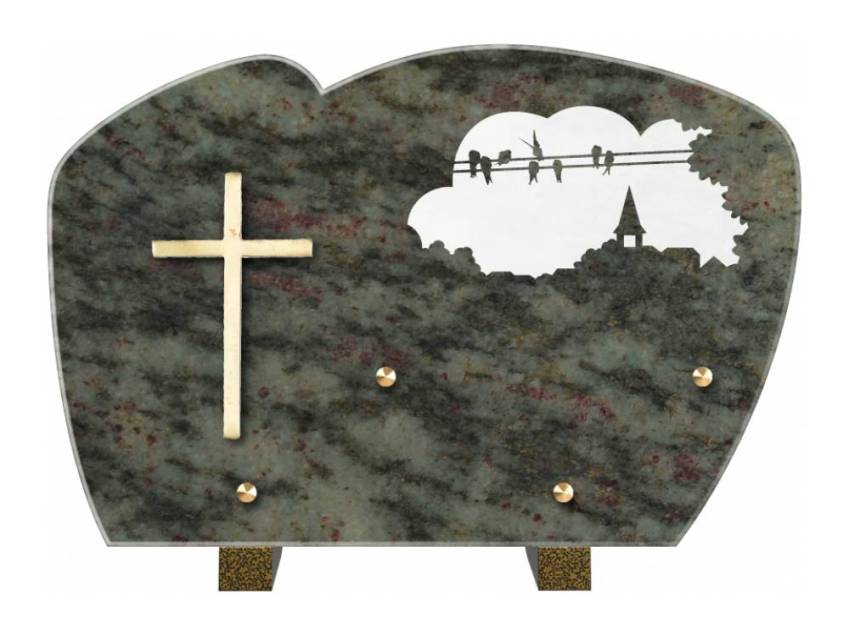 Plaque de cimetiere mantarix