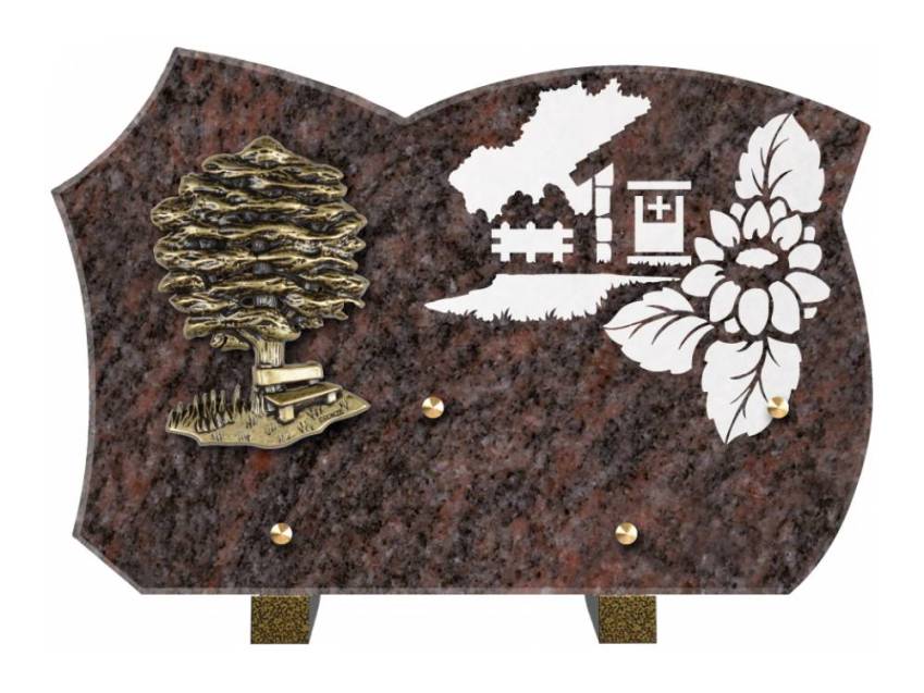 Plaque de cimetiere mantarix