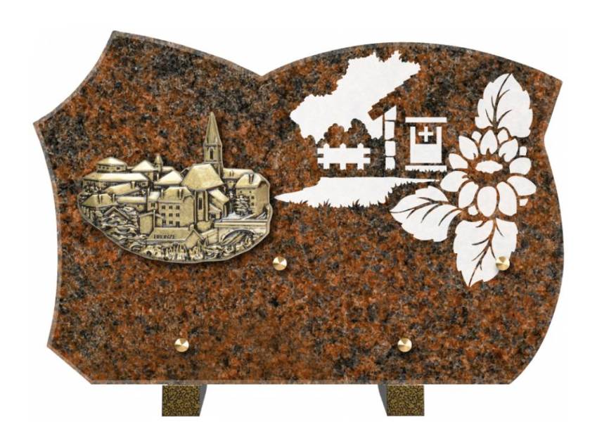 Plaque de cimetiere mantarix